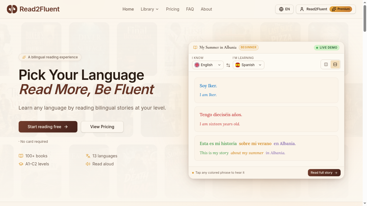 Learn a Foreign Language by Reading Bilingual Short Stories | Read2Fluent